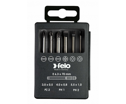 Set bitova Felo Industrial Bit-box Profi 73 mm SL/PH/PZ 03092716 6 kom
