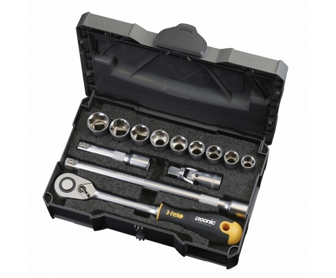 Set alata Felo Ergonic sa dugačkom čegrtaljkom 1/2 05681318 u kućištu