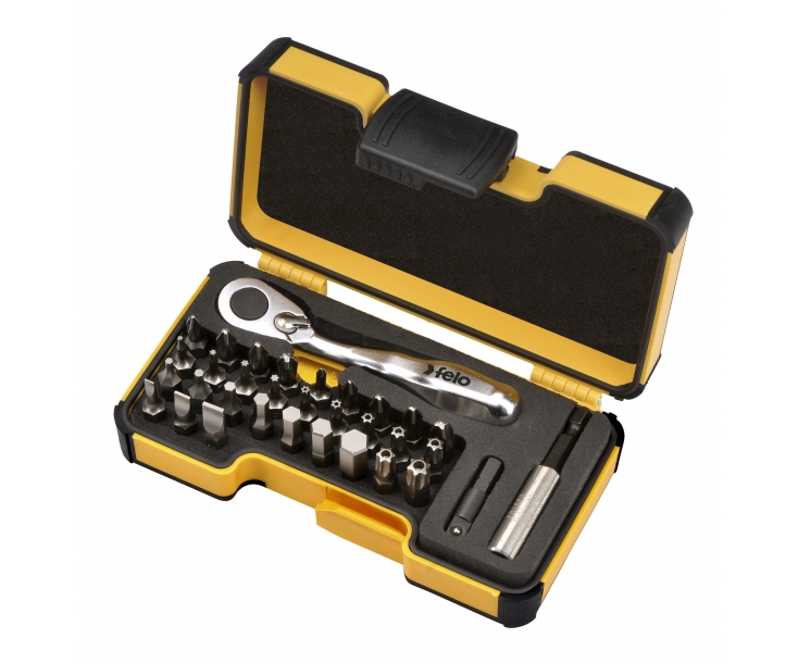Set alata Felo XS-Strongbox XS 33 sa mini čegrtaljkom SL/PH/PZ/HEX/TX/TR 05773306 33 kom