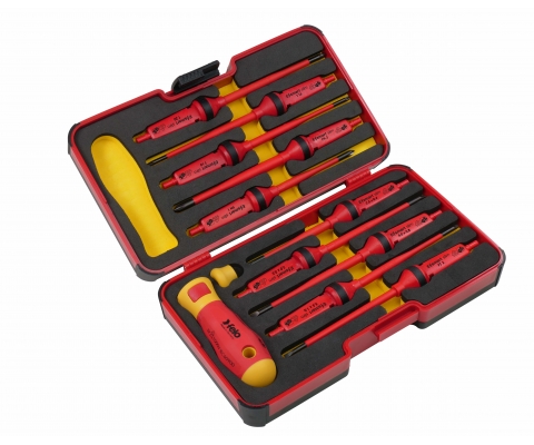 Set dielektrični alata Felo XL-Strongbox E-Smart slim VDE SL/PH/PZ/TX 06381206 12 kom