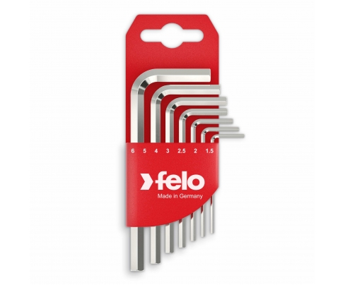 Set kratkih šestougaonih L-ključeva Felo HEX 1,5-6,0 mm 34500711 7 kom