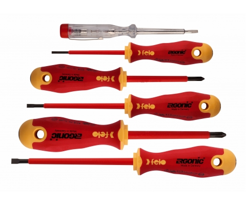 Set šrafcigera Felo Ergonic VDE sa testerom napona SL/PH 41396398 6 kom