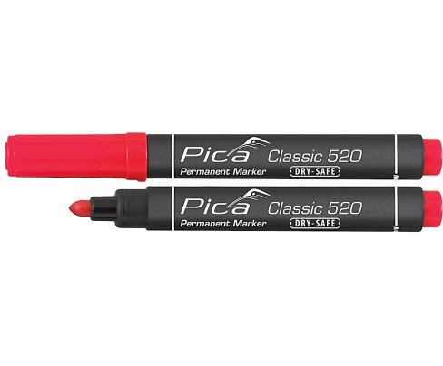 Permanentni marker crveni Dry-Safe Pica 520/40