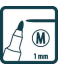 Marker Classic Medium tanak crni Pica 534/46